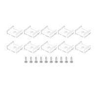 TA-VIGOR 30Pcs LED Strip Light Clips, Mounting Bracket Fixing Clips Plastic Clamp Holders Waterproof LED Strip with Screws for 15mm Neon RGB Light Cable Ribbon, Clear