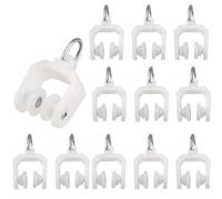 TA-VIGOR 30Pcs Plastic Twin Wheeled Curtain Rail Track Pulley, Silent Curtain Rail Gliders