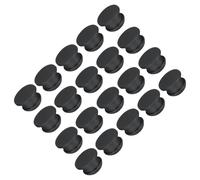TA-VIGOR 30Pcs Silicone Snap in Locking Hole Plugs, 11.5mm Diameter Hole Stoppers, Rubber Panel Seal Cover Flush Type Panel Round for Kitchen Rubber Bulkheads Waterproof Sealing Plugs, Black