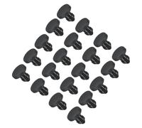 TA-VIGOR 30Pcs Silicone Snap in Locking Hole Plugs, 4mm Diameter Hole Stoppers, Rubber Panel Seal Cover Flush Type Panel Round for Kitchen Rubber Bulkheads Waterproof Sealing Plugs, Black
