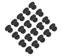 TA-VIGOR 30Pcs Silicone Snap in Locking Hole Plugs, 6.5mm Diameter Hole Stoppers, Rubber Panel Seal Cover Flush Type Panel Round for Kitchen Rubber Bulkheads Waterproof Sealing Plugs, Black