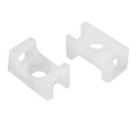 TA-VIGOR 36Pcs Nylon Cable Tie Mount Base, 3.8mm Saddle Type Mount Wire Holder, Cable Zip Ties, Adjustable Cable Tie Holder with Self-Locking for Wire and Cable Tidy, White