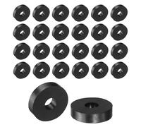 TA-VIGOR 36pcs Rubber Spacers 30mm OD x 10mm ID x 7mm Height - Anti-Vibration Rubber Blocks and Pads for Home, Car, Appliances - Shock Absorbing, Noise Reducing, Anti-Skid Washers