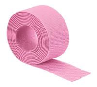 TA-VIGOR 38mm Twill Wide Elastic Band, 1.5 inch 2 Yard Double-Side Woven Elastic Bands Knit, Flat Polyester Elastic Spool Heavy Stretch Strap Knitting for Sewing Crafts Waistband, Pink