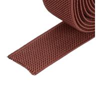 TA-VIGOR 38mm Twill Wide Elastic Band, 1.5 inch 2 Yard Double-Side Woven Elastic Bands Knit, Flat Polyester Elastic Spool Heavy Stretch Strap Knitting for Sewing Crafts Waistband, Red Brown