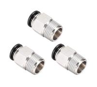 TA-VIGOR 3Pcs 1/2NPT Male x 6mm Push to Connect Pneumatic Fittings, Straight Quick Connect Air Line Fittings Push in Pneumatic Connectors for PE PU Nylon Tubing Pneumatic Quick Joint Adapter