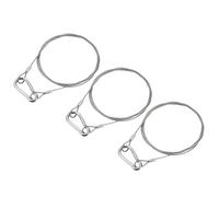 TA-VIGOR 3Pcs 1m Stainless Steel Safety Cable, 1.5mm Flexible Wire Rope with Double Loops and Hook, Security Chains for Stage Lighting, Luggage, Outdoor Use