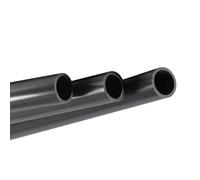 TA-VIGOR 3Pcs 21mm ID 25mm OD PVC Rigid Round Pipe, 0.5M Length Plastic Tube, High Impact Straight Duct Channel for DIY Decoration, Water Cooling System, Fish Tank, Decoration, Cable Sleeve, Black
