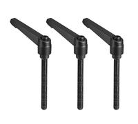 TA-VIGOR 3Pcs Adjustable Clamping Lever Handles, M8 x 70mm Locking Quick Release Push Button Ratchet Screw Knobs, Aluminum Alloy Male Thread Stud Bolts Handle for Machinery & Equipment