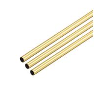 TA-VIGOR 3Pcs Brass Round Tube, 2.5mm OD 0.2mm Wall Thickness 300mm Length High Strength Seamless Straight Pipe Tubing for DIY Crafts Gardening Hobby Model