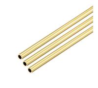TA-VIGOR 3Pcs Brass Round Tube, 3.5mm OD 0.5mm Wall Thickness 300mm Length High Strength Seamless Straight Pipe Tubing for DIY Crafts Gardening Hobby Model