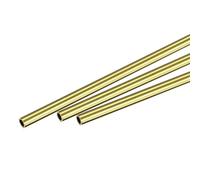TA-VIGOR 3Pcs Brass Round Tube, 4mm OD 0.5mm Wall Thickness 200mm Length High Strength Seamless Straight Pipe Tubing for DIY Crafts Gardening Hobby Model
