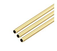 TA-VIGOR 3Pcs Brass Round Tube, 5.5mm OD 0.5mm Wall Thickness 300mm Length High Strength Seamless Straight Pipe Tubing for DIY Crafts Gardening Hobby Model