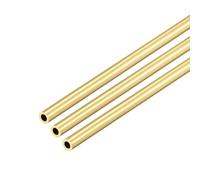 TA-VIGOR 3Pcs Brass Round Tube, 5mm OD 1mm Wall Thickness 300mm Length High Strength Seamless Straight Pipe Tubing for DIY Crafts Gardening Hobby Model