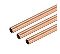 TA-VIGOR 3Pcs Copper Round Tube, 6mm OD 0.5mm Wall Thickness 300mm Long Straight Pipe Tubing for Hobbies, Crafts, Building Models, Building Decorations, Frames, Industrial, Gardening Products