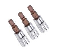TA-VIGOR 3Pcs Hex Bit Socket, 1/4" Drive x H5 (5mm) Allen Key Socket, Premium S2 Steel Bits, Hex Bit with 38mm Length for Ratchet Wrench, Torque Wrench, Slide Bar, Impact Power Drills