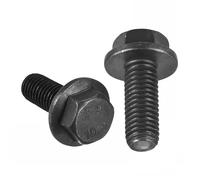 TA-VIGOR 3Pcs M10 x 25mm Hex Flange Bolts, 10.9 Grade Carbon Steel Hex Head Screws, Flanged Hexagon Bolts for Construction, Machine Tools, and DIY Projects Black