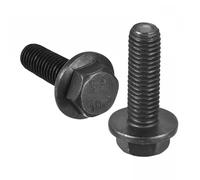 TA-VIGOR 3Pcs M10 x 30mm Hex Flange Bolts, 10.9 Grade Carbon Steel Hex Head Screws, Flanged Hexagon Bolts for Construction, Machine Tools, and DIY Projects Black