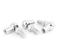 TA-VIGOR 3Pcs Rod End Ball Bearing with Stud, Right-Hand Female Thread M8x1.25mm and Right-Hand Male Thread M8x1.25mm, L-Shaped Spherical Joint for Gas Strut, Stainless Steel Angle Ball Socket