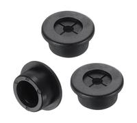 TA-VIGOR 3Pcs Rubber Desk Cable Grommet, 7/8 Inch (22mm) Flexible Cable Hole Cover for Office Desk & Worktops, Quiet Wire Organiser with Tight Fit Cable Port - Black