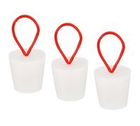TA-VIGOR 3Pcs Rubber Tapered Plug, 22mm to 29mm Solid Bathtub Bungs Stopper with Handle, Tapered Lab Seal Rubber Stoppers Test Tube Bungs for Test Tubes, Water Pipe, Drainage Hole, White