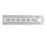 TA-VIGOR 3Pcs Stainless Steel Ruler, 15cm Length Metric Straight Rulers, 0.7mm Thick Metal Ruler, Precision Measuring Tool with Hanging Hole for School, Office, Sewing, Craft and DIY Use