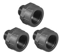 TA-VIGOR 3Pcs Threaded Bushings Nylon Connector Adaptor M16 Outer Thread to M20 Inner Thread, Waterproof Fitting Connector for Electrical and Industrial Use, Black