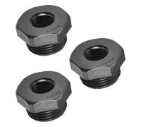 TA-VIGOR 3Pcs Threaded Bushings Nylon Connector Adaptor M20 Outer Thread to M12 Inner Thread, Waterproof Fitting Connector for Electrical and Industrial Use, Black