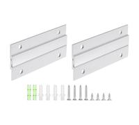 TA-VIGOR 4 Pairs French Cleat Picture Hanger 4 Inch Heavy Duty Aluminium Z Bar Clip Interlocking Wall Mount Bracket Kit with Screws and Levels for Hanging Mirrors Frames Shelves Artwork