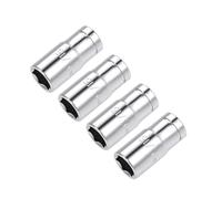 TA-VIGOR 4 Pcs Shallow Socket, 1/4-inch Drive 5/16-inch Professional Shallow Single Hex Socket Set, 6-Point for DIY Hand-Making, Household Maintenance