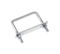 TA-VIGOR 4 sets M6 Square U-Bolts, 60mm Inner Width 65mm Length Steel U-Bolts with Nut, Plate, Washer for Attaching Piping Conduit Cable Tube Brackets Boat Trailer