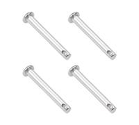 TA-VIGOR 4 x 30mm Clevis Pin Single Hole 304 Stainless Steel Flat Head 4pc | Link Hinge Pin Fastener for Mechanical Linkage, Ship Rigging, Fixed Parts