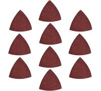 TA-VIGOR 40 Grit Detail Sander Sandpaper 10Pcs, Triangular Sanding Hook and Loop Abrasive Paper Multi Tool Sanding Pad for Wood Furniture 40# 83x83x83mm