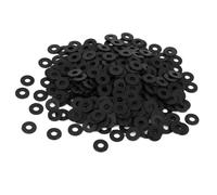TA-VIGOR 400Pcs Black Nylon Flat Washers, M4 x 10mm x 1mm, Insulating O-Ring Gaskets, Tap Sealing Spacer for Faucet, Pipe, Water Hose - Durable Round Seal Washers