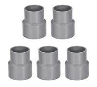 TA-VIGOR 40mm x 50mm PVC DWV Reducing Coupling, Straight Pipe Adapter 5Pcs