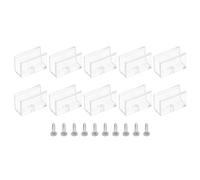 TA-VIGOR 40Pcs LED Strip Light Clips, Mounting Bracket Fixing Clips Plastic Clamp Holders Waterproof LED Strip with Screws for 5.9-6.4mm Neon RGB Light Cable Ribbon, Clear