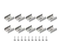 TA-VIGOR 40Pcs LED Strip Light Clips, Waterproof LED Strip Mounting Bracket Fixing Clips Plastic Clamp Holders with Screws for 15-17mmNeon RGB Light Cable Ribbon, Stainless Steel