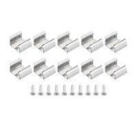 TA-VIGOR 40Pcs LED Strip Light Clips, Waterproof LED Strip Mounting Bracket Fixing Clips Plastic Clamp Holders with Screws for 9.5-12mmNeon RGB Light Cable Ribbon, Stainless Steel
