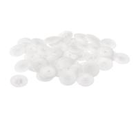 TA-VIGOR 40Pcs Screw Cap Covers, 17 x 4mm Plastic Screw Decorative Caps Cross Head Clip On Covers for Phillips Cam Lock Nut Self-Tapping Screw, White
