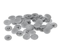 TA-VIGOR 40Pcs Screw Cap Covers, 17 x 4mm Plastic Screw Decorative Caps Cross Head Clip On Covers for Phillips Cam Lock Nut Self-Tapping Screw, Dark Gray