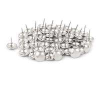 TA-VIGOR 45 Pack Decorative Upholstery Tacks - 14mm Nickel Nailhead Trim, Silver Upholstery Nails for Furniture, Chairs, Headboards & DIY Projects