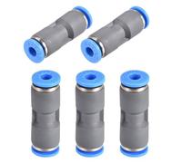 TA-VIGOR 4mm Straight Push Connectors, Pneumatic Connectors PE Tube Quick Connector, Straight Union Push Plastic Air Fitting, Quick Release Coupler for Air Compressor and Vacuum System, 5Pcs