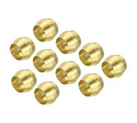 TA-VIGOR 4mm Tube OD Brass Compression Sleeves Ferrules, 25PCS Brass Ferrule Fittings Compression Pipe Fitting, Olives Assortment Kit for Oil Water Air Pipe