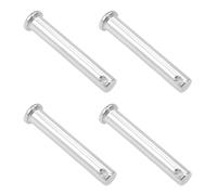 TA-VIGOR 4pcs 10 x 60mm Clevis Pins Single Hole, 304 Stainless Steel Flat Head Link Hinge Pin Fastener for Mechanical Linkage, Ship Rigging, Fixed Parts