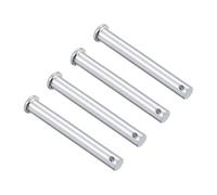 TA-VIGOR 4pcs 10 x 80mm Clevis Pins Single Hole, Zinc-Plated Steel Flat Head Link Hinge Pin Fastener for Mechanical Linkage, Ship Rigging, Fixed Parts