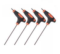 TA-VIGOR 4Pcs 2.5mm T-Handle Hex Key Wrench, Dual-End T-Bar Metric Allen Wrench Tool, S2 Steel for Bike, Furniture, and Mechanical Repair