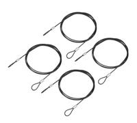 TA-VIGOR 4Pcs 3.3 FT Safety Cable Lock, 2mm Stainless Steel Security Wire Ropes with Double Loop Ends for Outdoor Gate, Stage Lighting, Luggage, Suitcase and Wire Locking, 1m