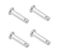 TA-VIGOR 4pcs 4 x 16mm Clevis Pins Single Hole, 304 Stainless Steel Flat Head Link Hinge Pin Fastener for Mechanical Linkage, Ship Rigging, Fixed Parts