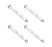 TA-VIGOR 4pcs 4 x 40mm Clevis Pins Single Hole, 304 Stainless Steel Flat Head Link Hinge Pin Fastener for Mechanical Linkage, Ship Rigging, Fixed Parts