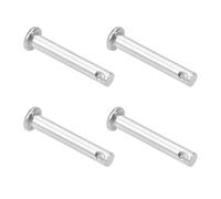 TA-VIGOR 4pcs 5 x 30mm Clevis Pins Single Hole, 304 Stainless Steel Flat Head Link Hinge Pin Fastener for Mechanical Linkage, Ship Rigging, Fixed Parts